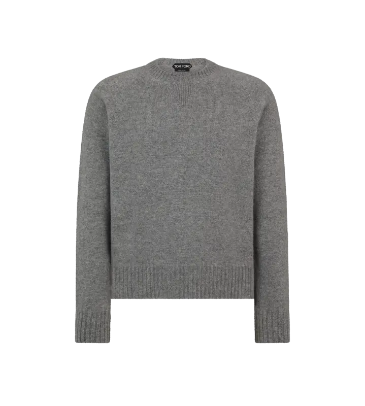 SEAMLESS CASHMERE CREW NECK LIGHT GREY online